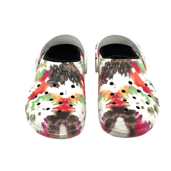 Crocs Classic Clog Tie-Dye Multicolor Youth Girls Size 1 Shoes - Picture 2 of 6